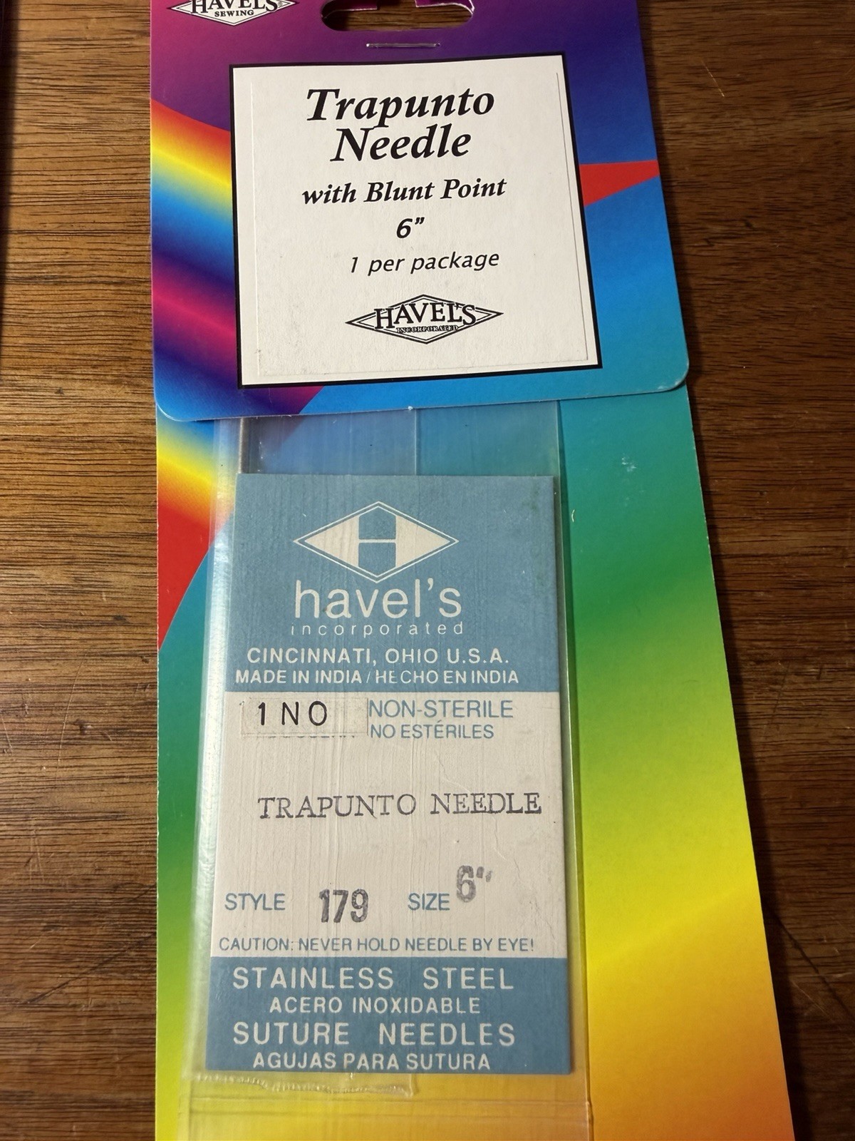 Misc Lot Of HAVEL'S Needles, DOUBLE eyed, Tatting, Trapunto, & Weaving