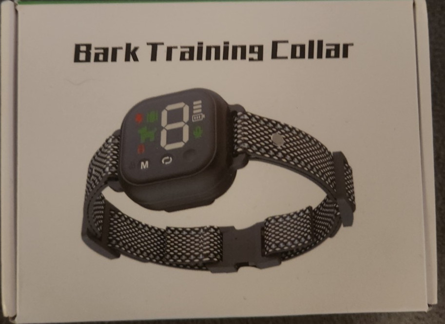 Rechargeable Bark Training Collar, Adjustable Shock for Medium Large Dogs