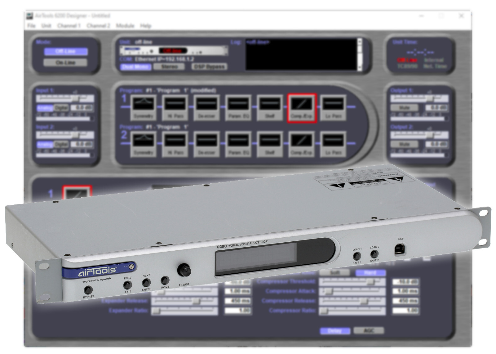 Airtools Symetrix 6200 Digital Mic Preamplifier Voice Speech Processor Voiceover