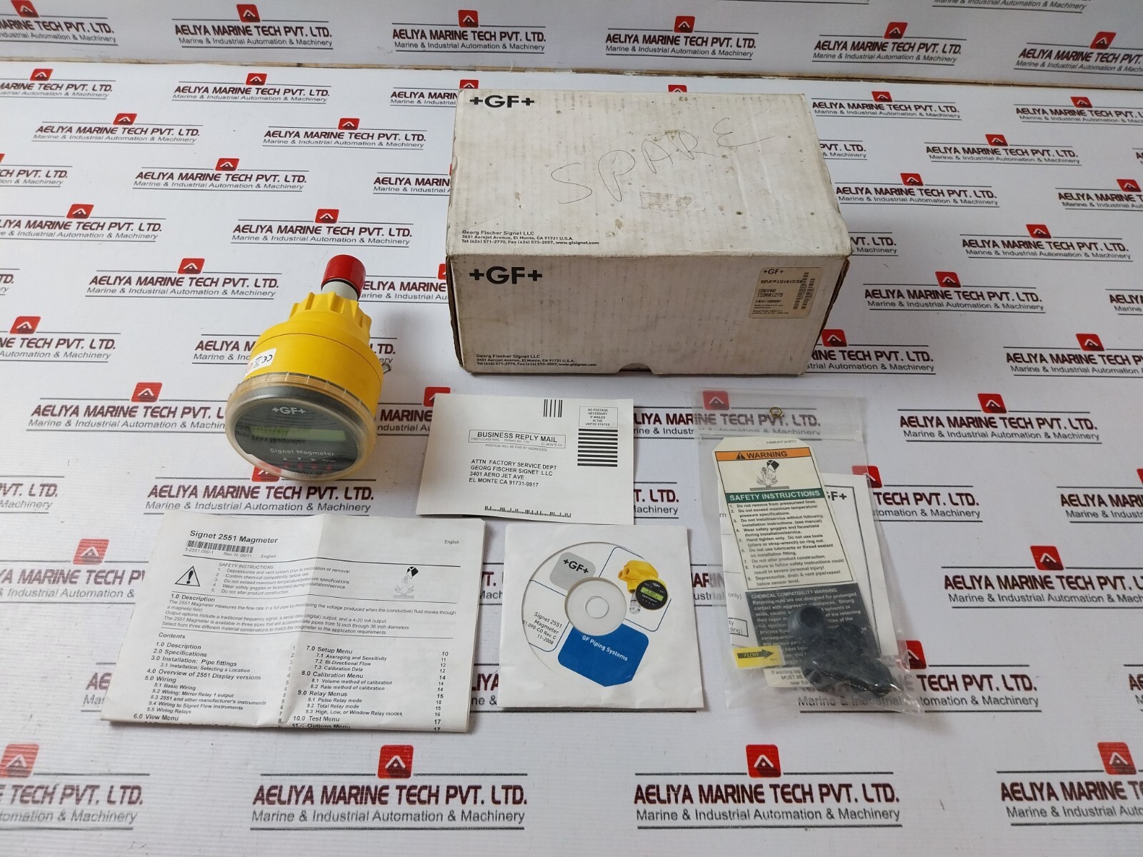 Georg Fischer Signet 3-2551-P0-42 Magnetic Flow Meter PP/316L SS with Display