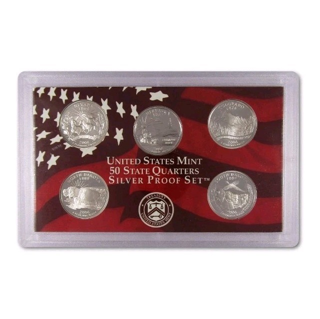2006 State Quarter Silver Proof Set U.S. Mint Packaging COA