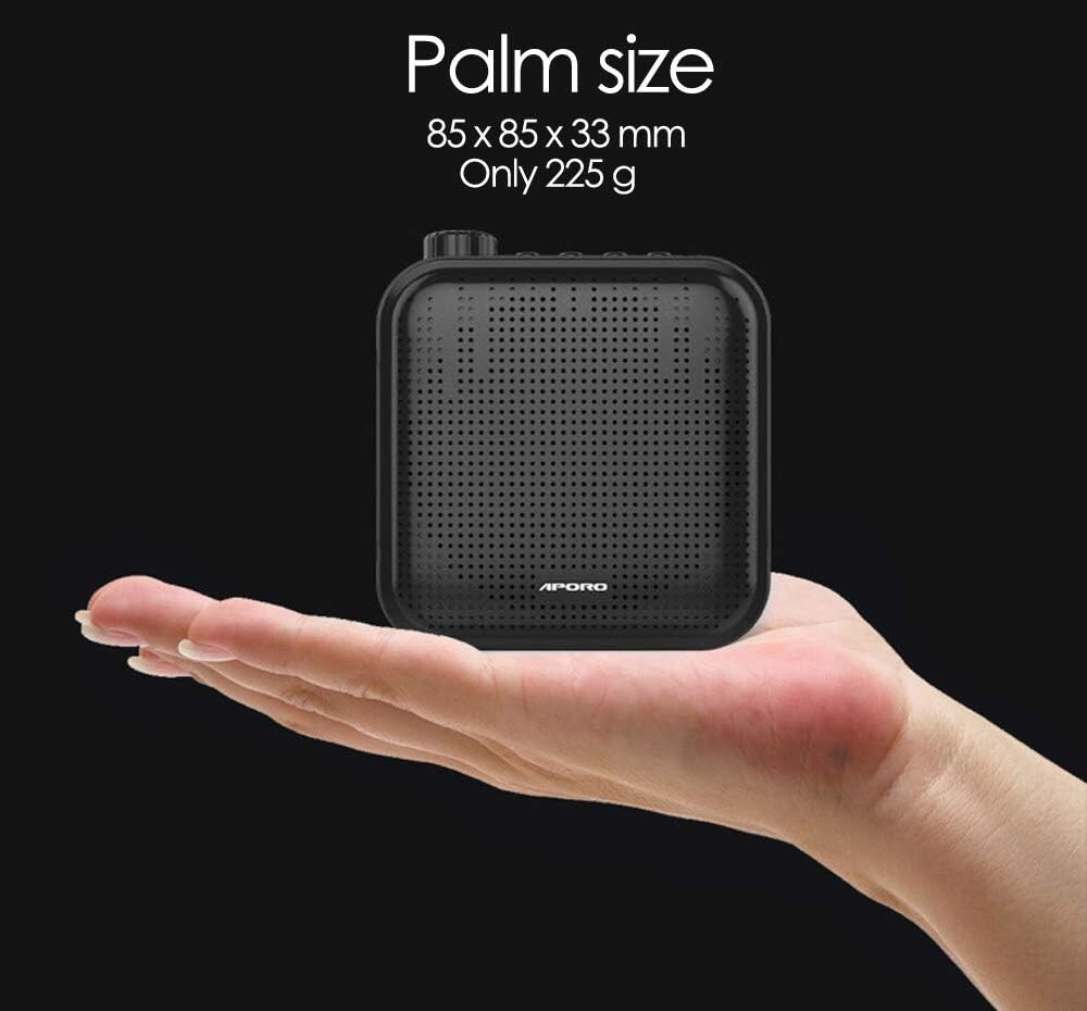 12W Rechargeable Voice Amplifier with Wired Microphone - Portable PA System