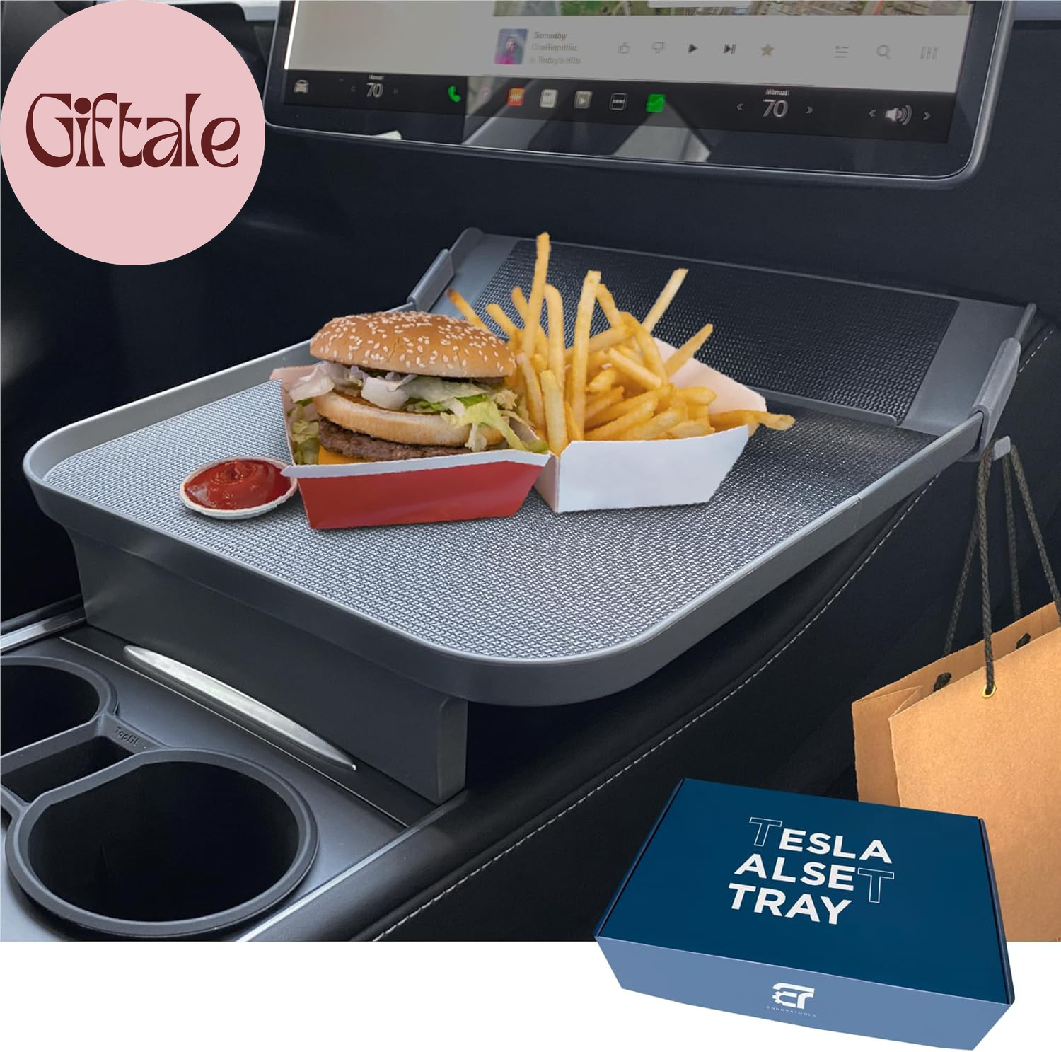 Tesla Model Y Model 3 Accessories 2020 to 2026, Car Eating Food Table Alset Tray