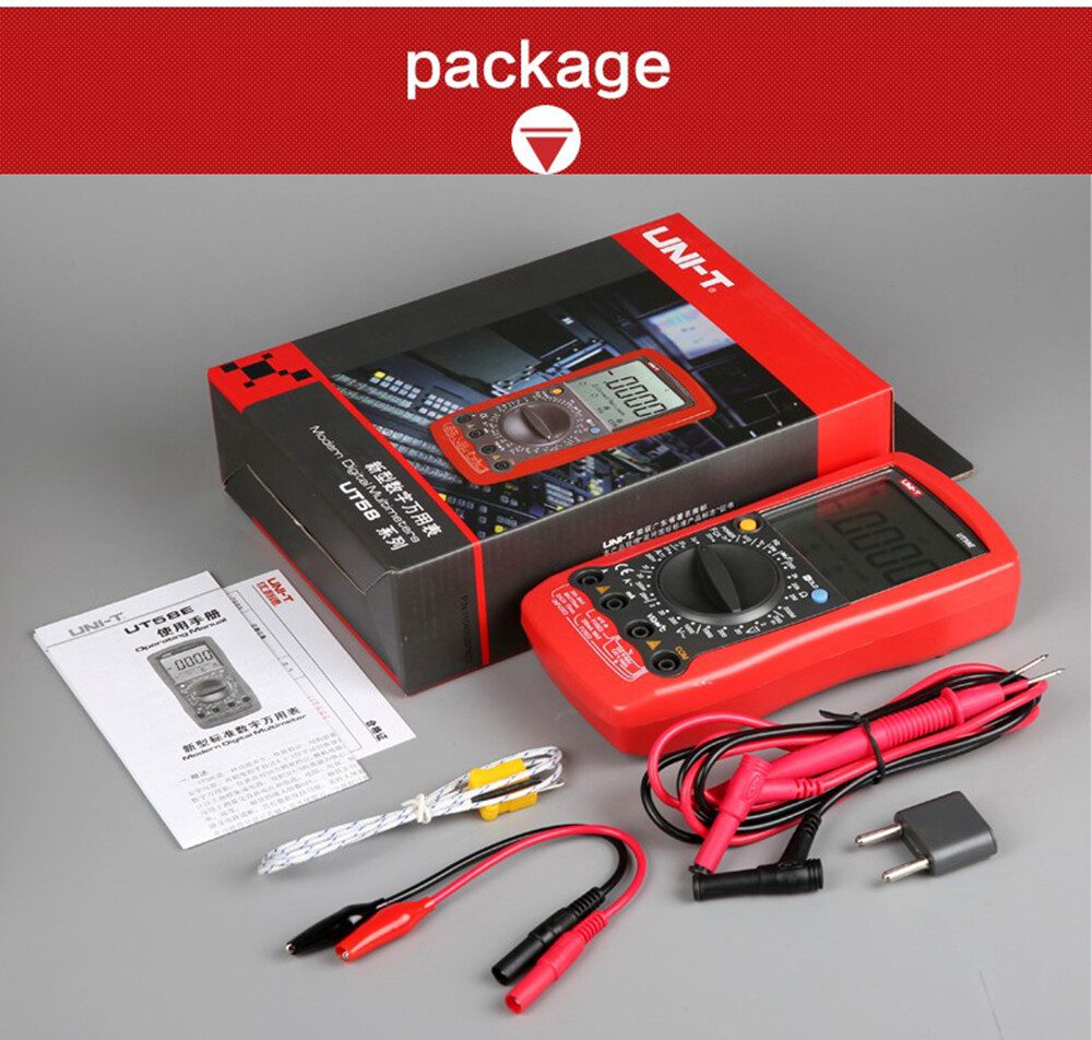 UNI-T UT58E Large LCD Multimeter 20000Bits AC/DC Meter Diode Transistor Tester