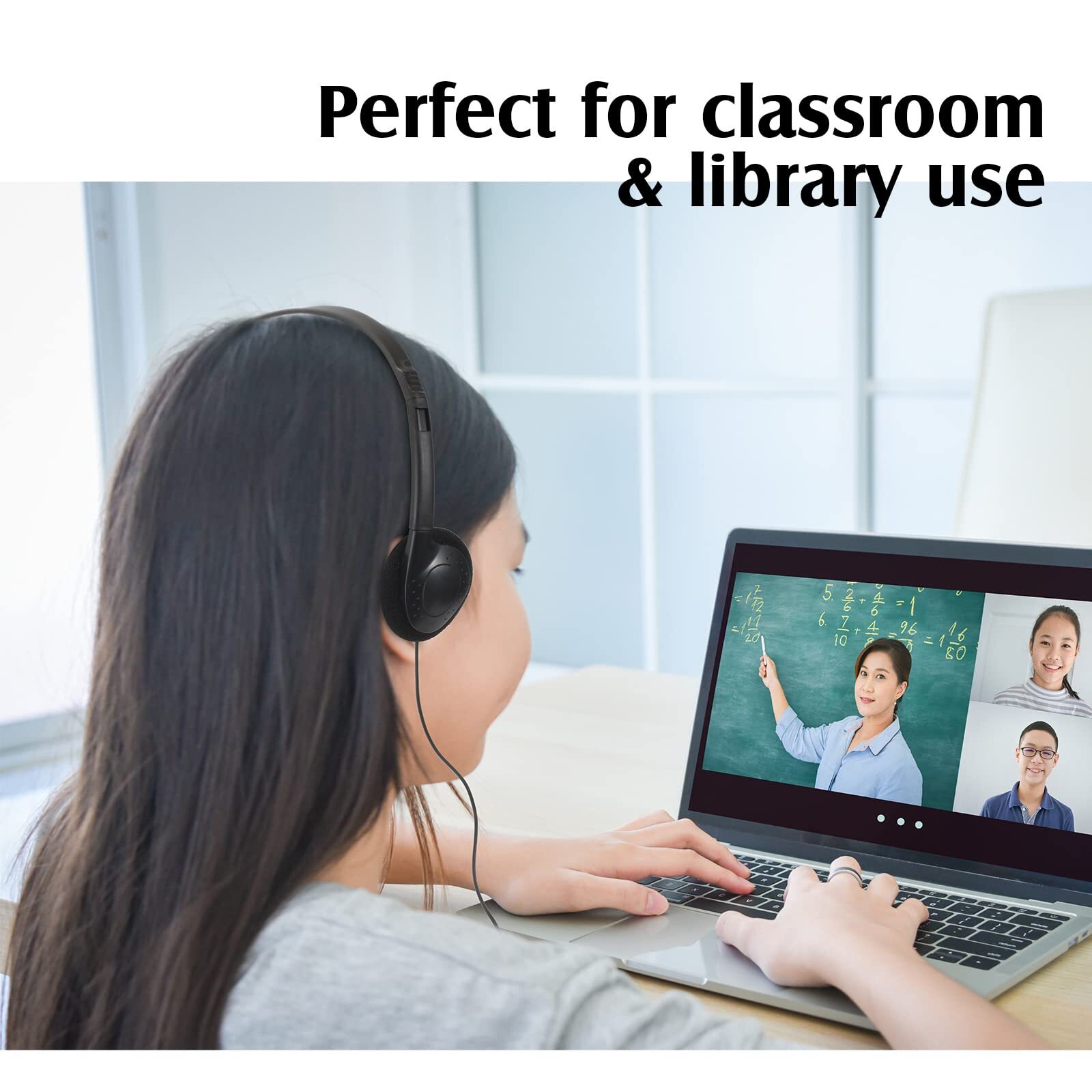 20 Pack Headphones Bulk for Classroom School Students Libraries Wired On Ear ...