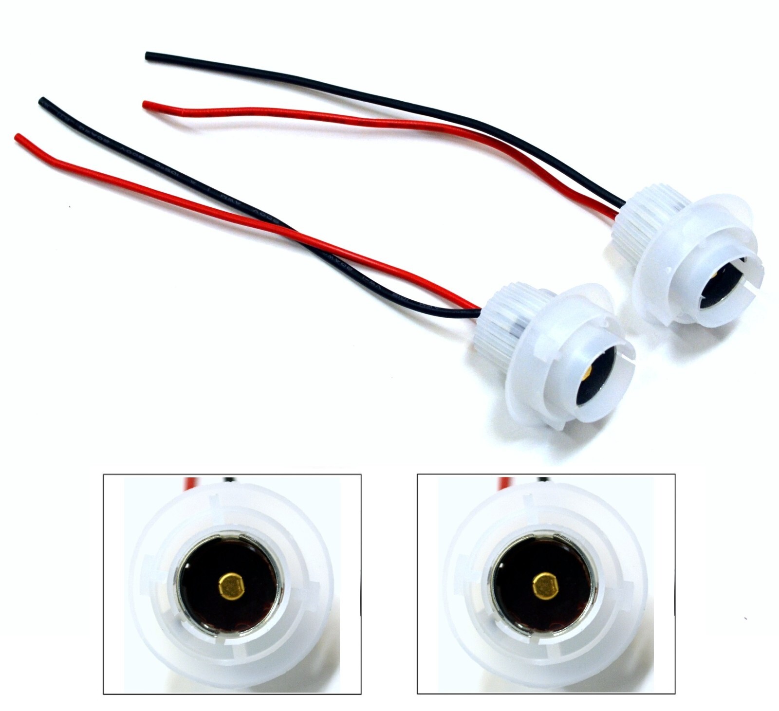 Universal Pigtail Wire Female Socket 1156 W Two Harness High Stop 3rd Brake Fit