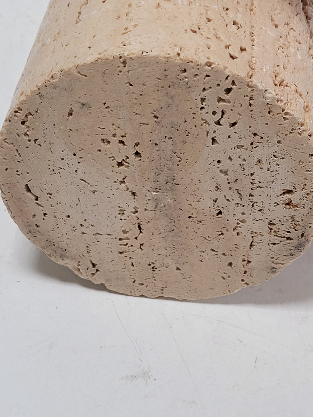 Travertine Cerri Nestore Lighter And Holder Made In Italy