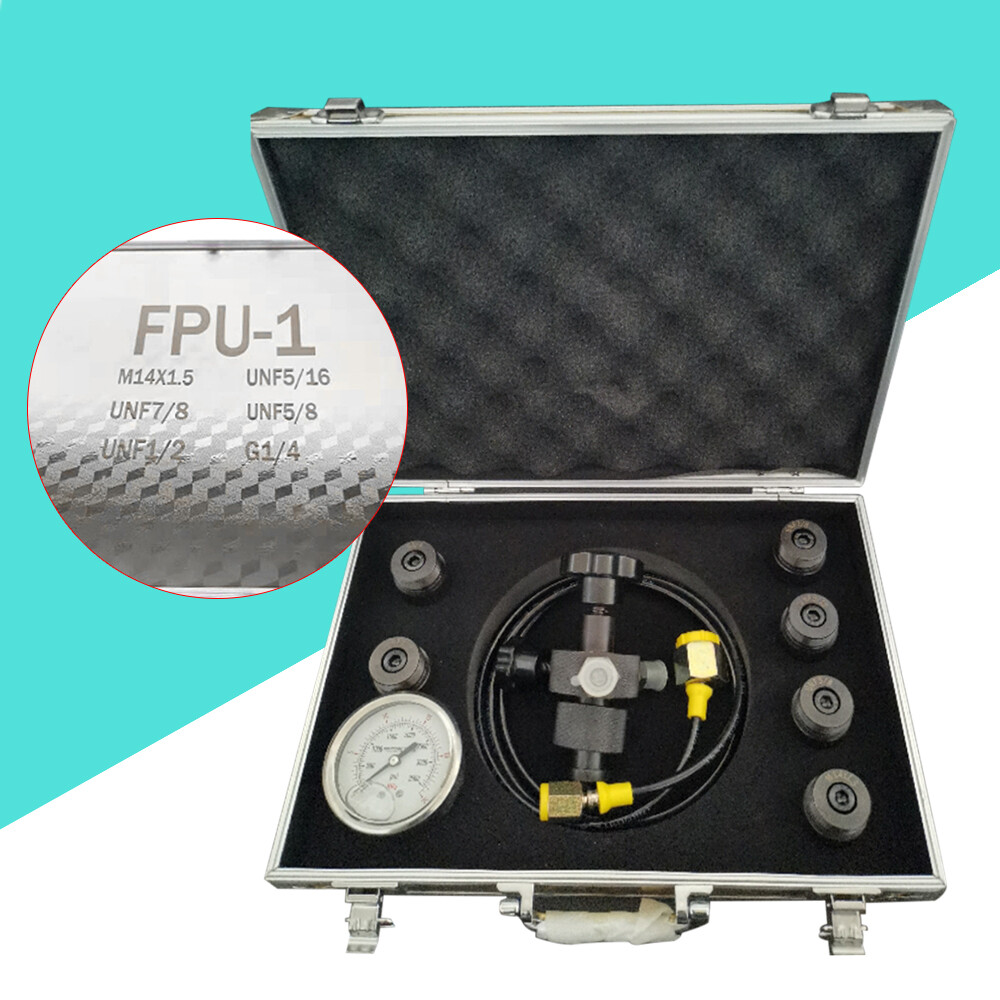 7 In 1 Hydraulic Nitrogen Charging Filling Gas Valve Pressure Test Kit UNF7/8