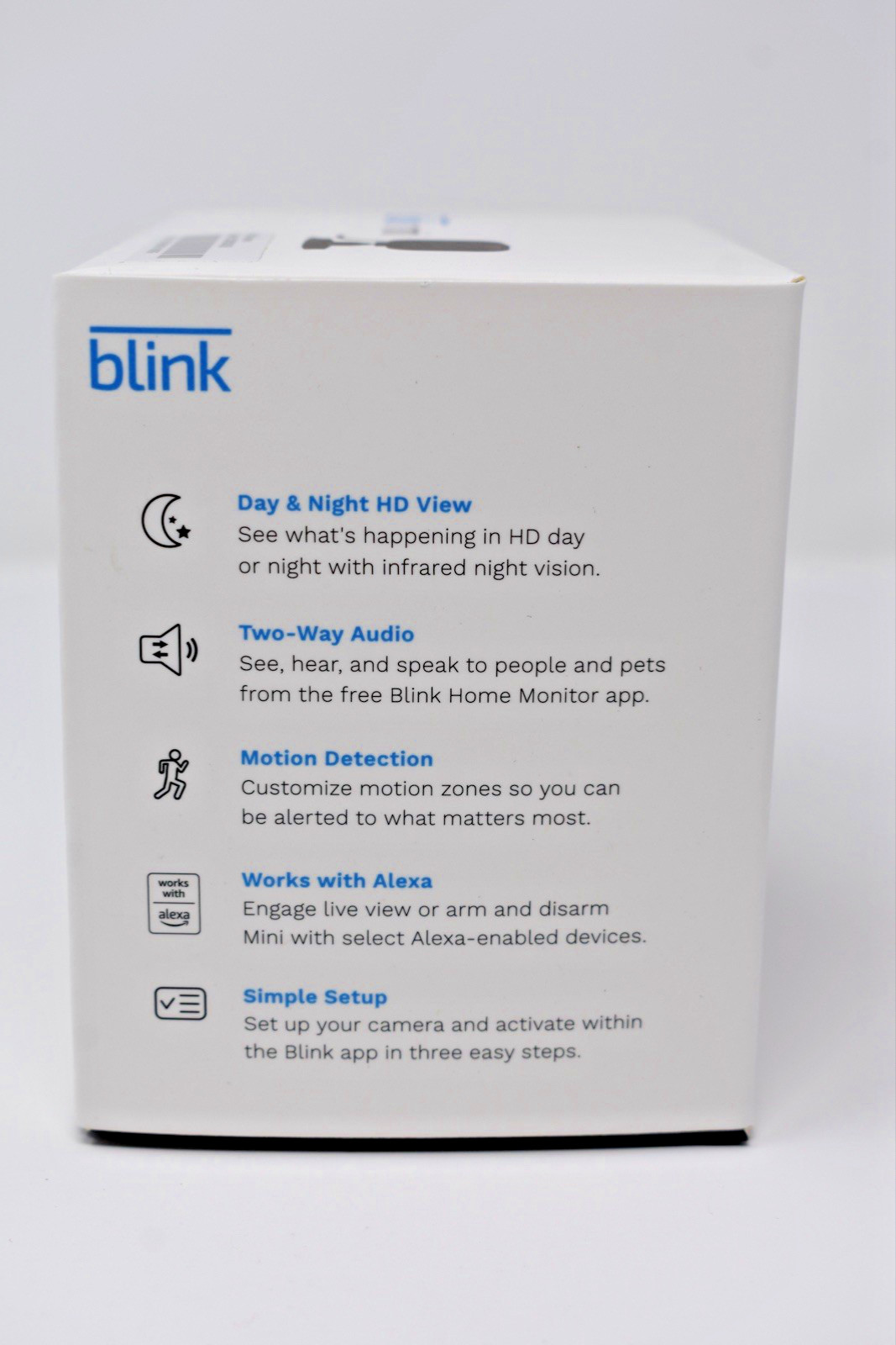 Blink Mini Indoor Plug-In HD Smart Security Camera Black Works With Alexa New