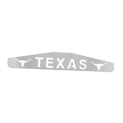 30052 4 X 24 Inches Chrome Texas w/ 2 Longhorn Bottom Texas with Longhorns