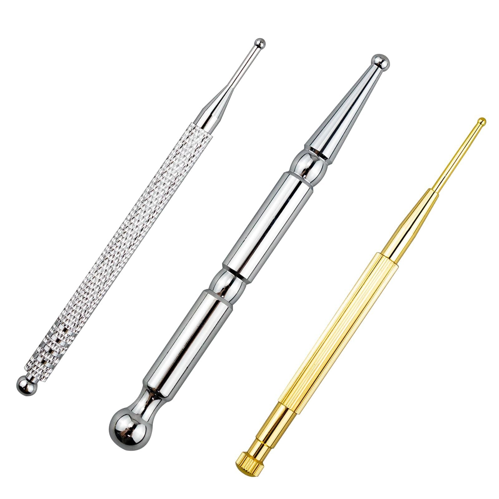 lygchii 3PCS Massage Tools, Manual Acupuncture Pen, Stainless Steel Acupressu...