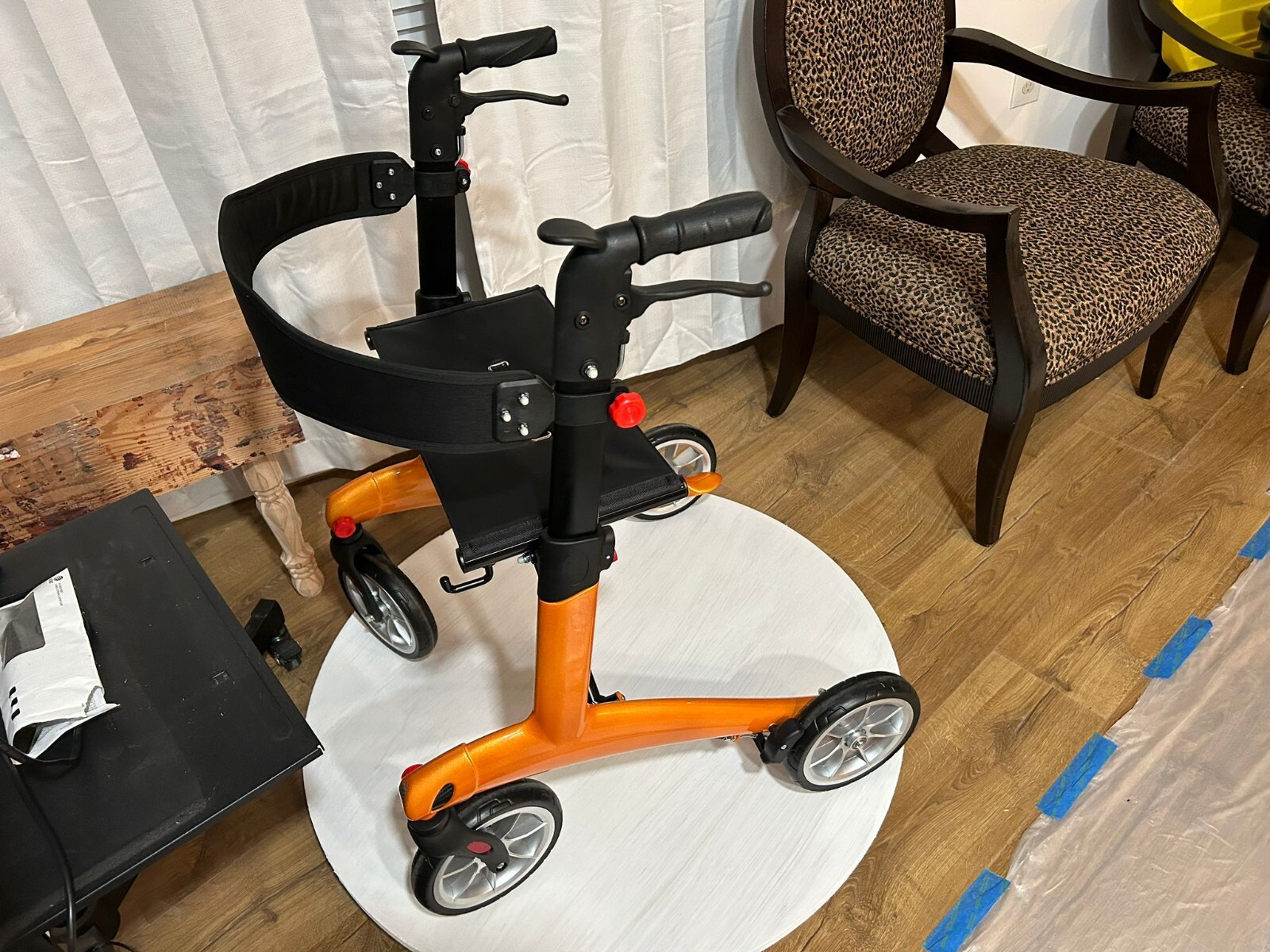 Carbon Fiber Foldable Rollator Walker Blue Color in Stock, Model Number W102