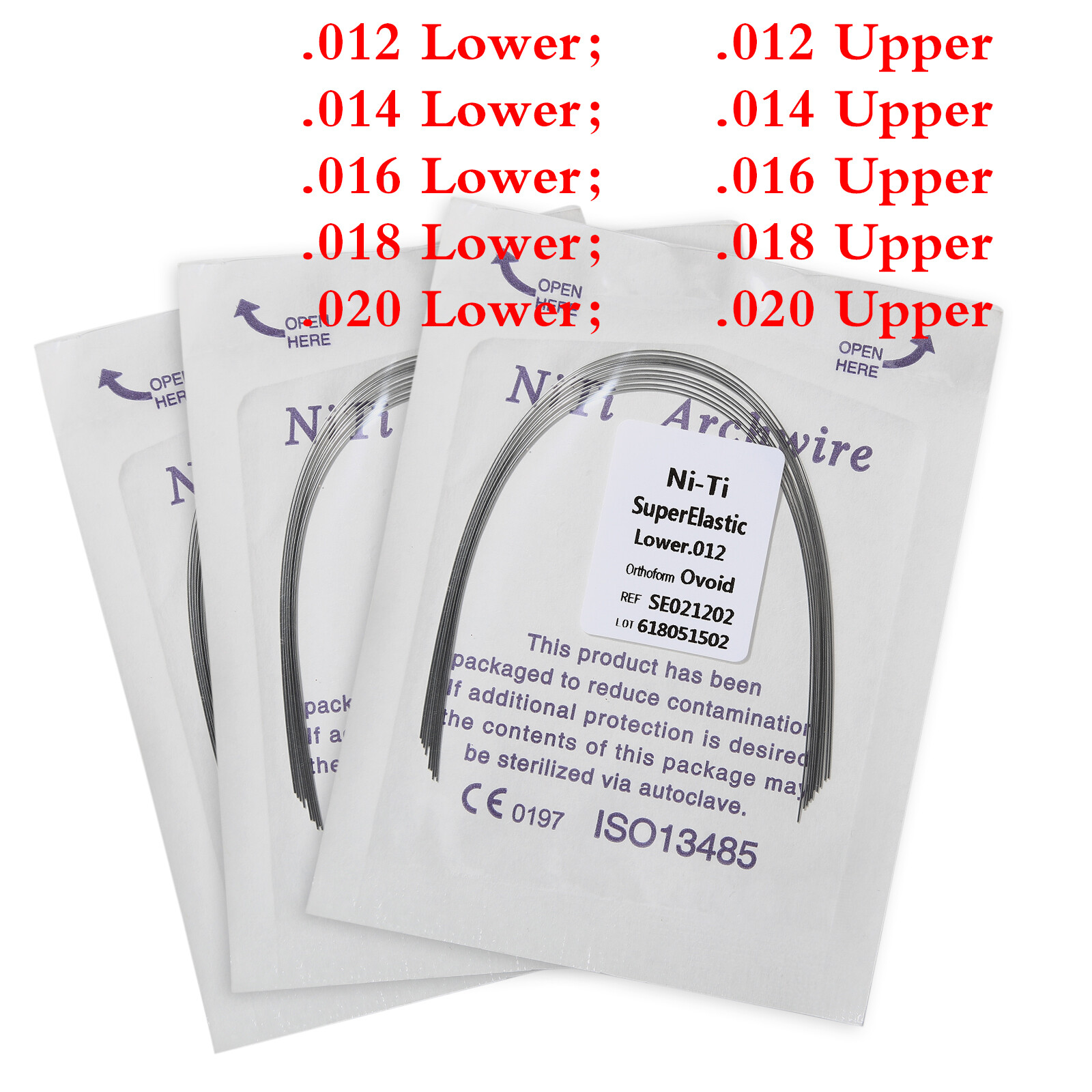 Dental Super Elastic Niti Round Arch Wires Arch Wire for Bracket Braces USA