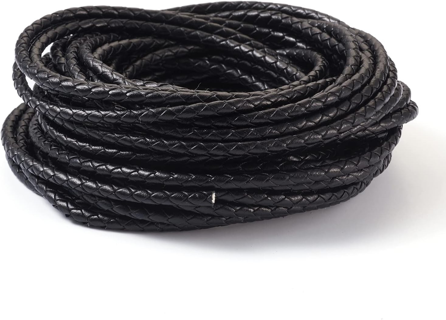 10.93 Yards round Braided Genuine 4Mm Boho Leather Cord Leather Strip Cord Braid