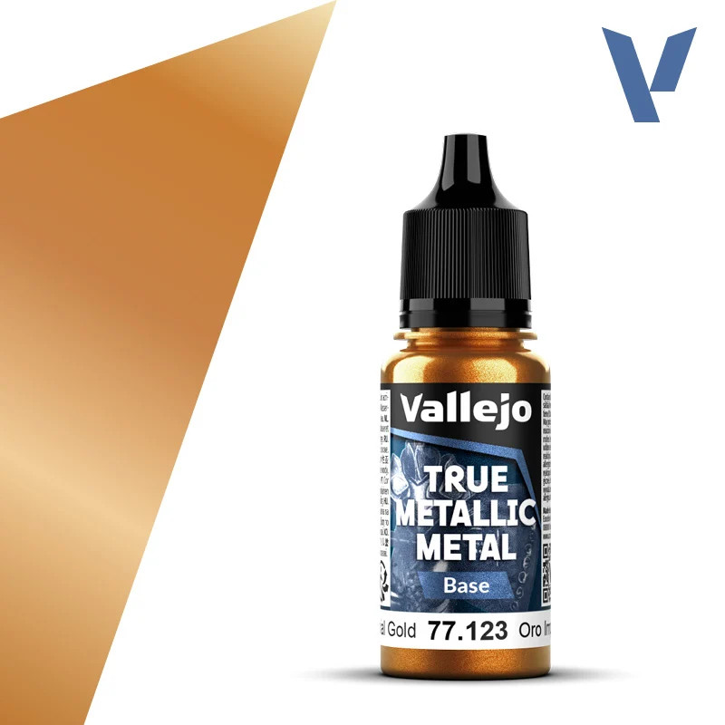 Vallejo True Metallic 77.123 Imperial Gold Base 18ml