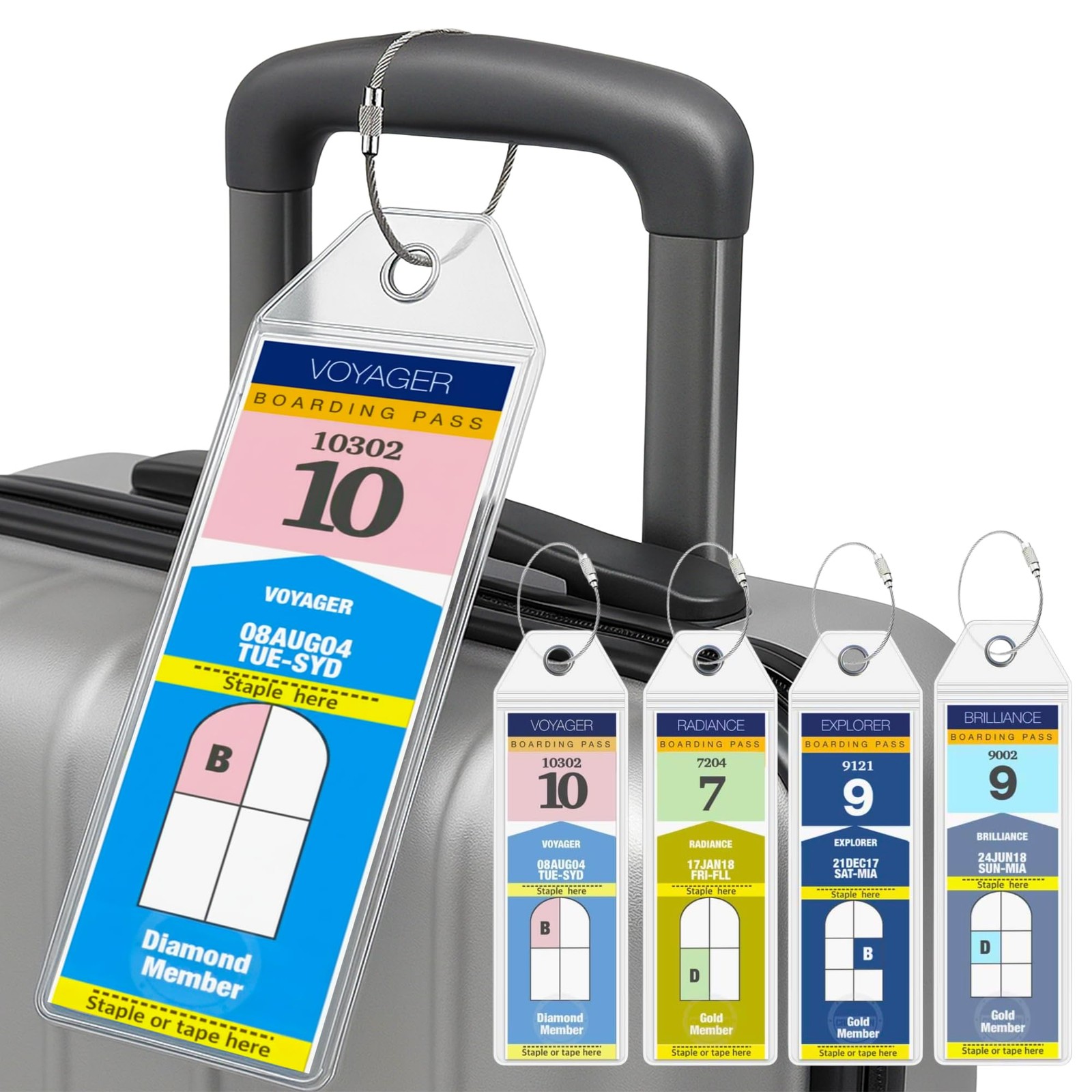 Cruise On Royal Caribbean Caribbean, Luggage Tag Holders [4 Pack]