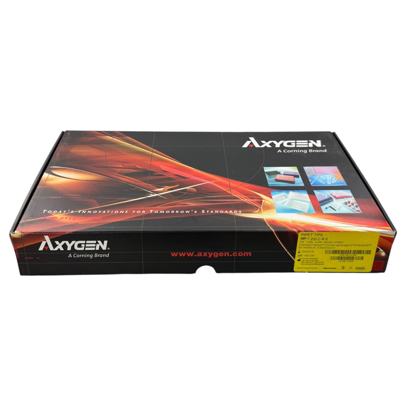 Axygen 200 µL Universal Fit Pipet Tip T-200-C-R-S Hinged Racks EXPIRED