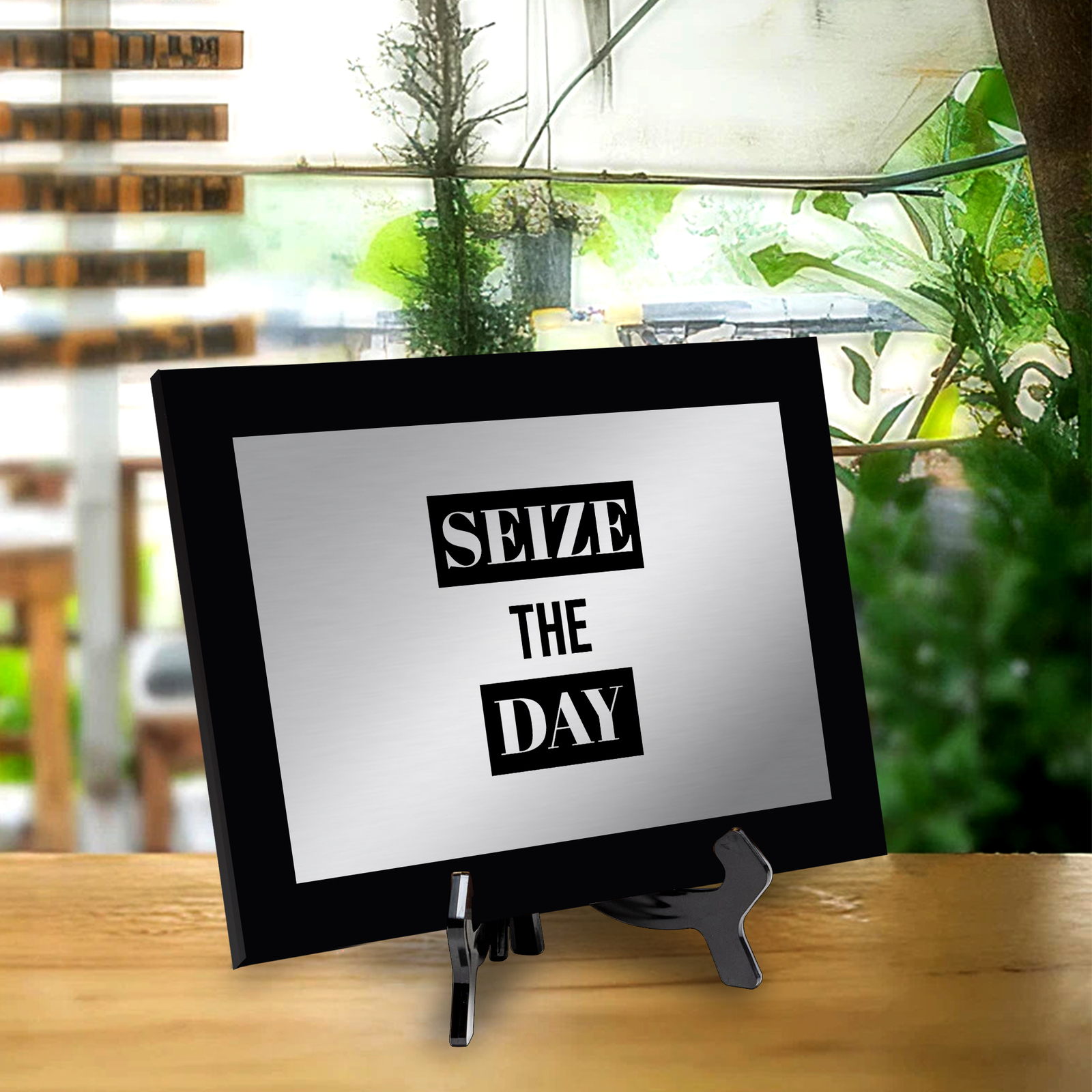 Seize The Day Decorative Wall Plaque | Easel Mount Option
