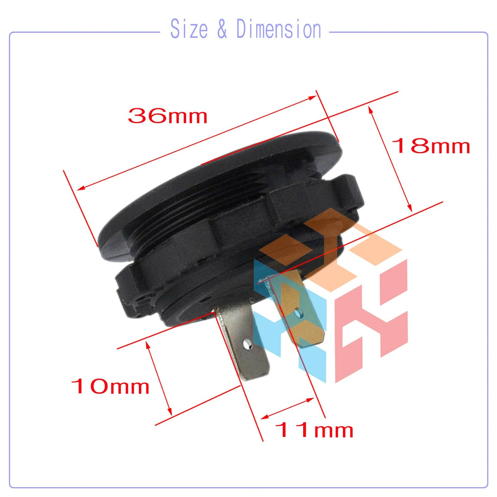 LED Digital Display Voltmeter Car Motorcycle Voltage Volt Gauge Panel Meter 12V