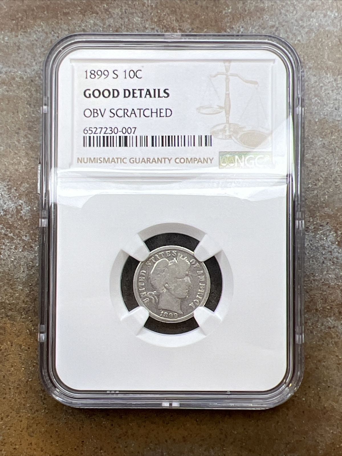 1899 S Barber Dime 10 C NGC Certified US Silver Coin Dime