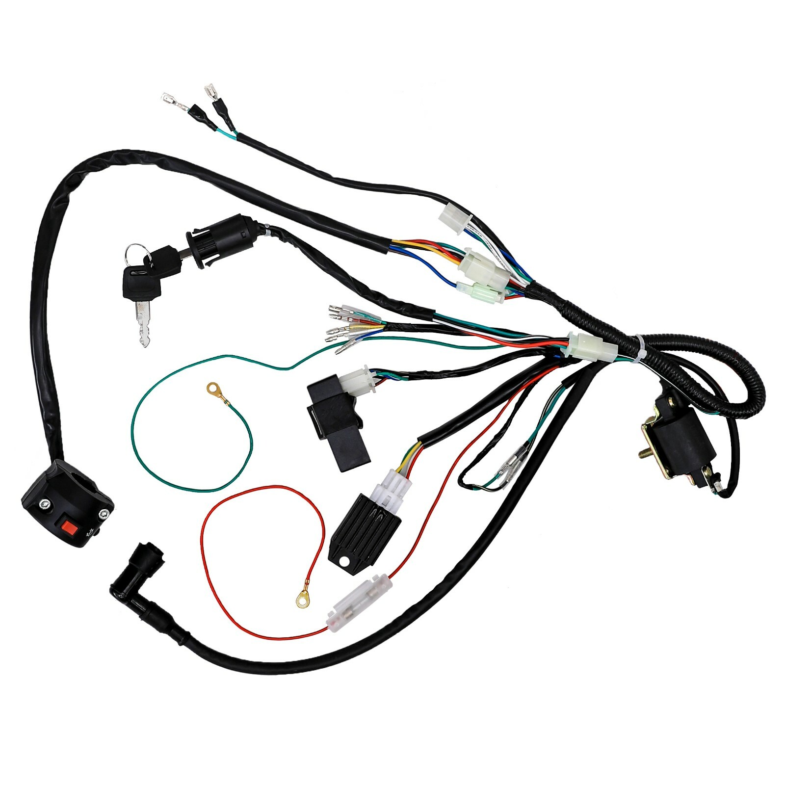 Wiring Harness +Light Wire Kick Start 110 125cc 140cc Engine Lifan Pit Bike XR70