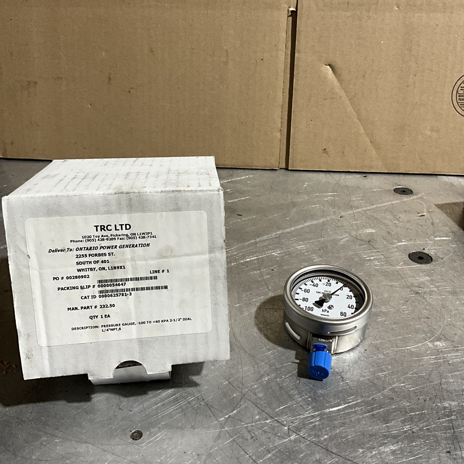 Wika pressure gauge -100 to 60 psi 2.5" dial Part 232.50 NOS
