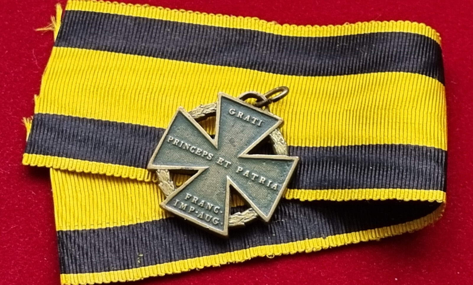 EMPEROR AUSTRIA FRANZ II° CROSS 1813/1814 CANNON CROSS METALENES ARMY CROSS
