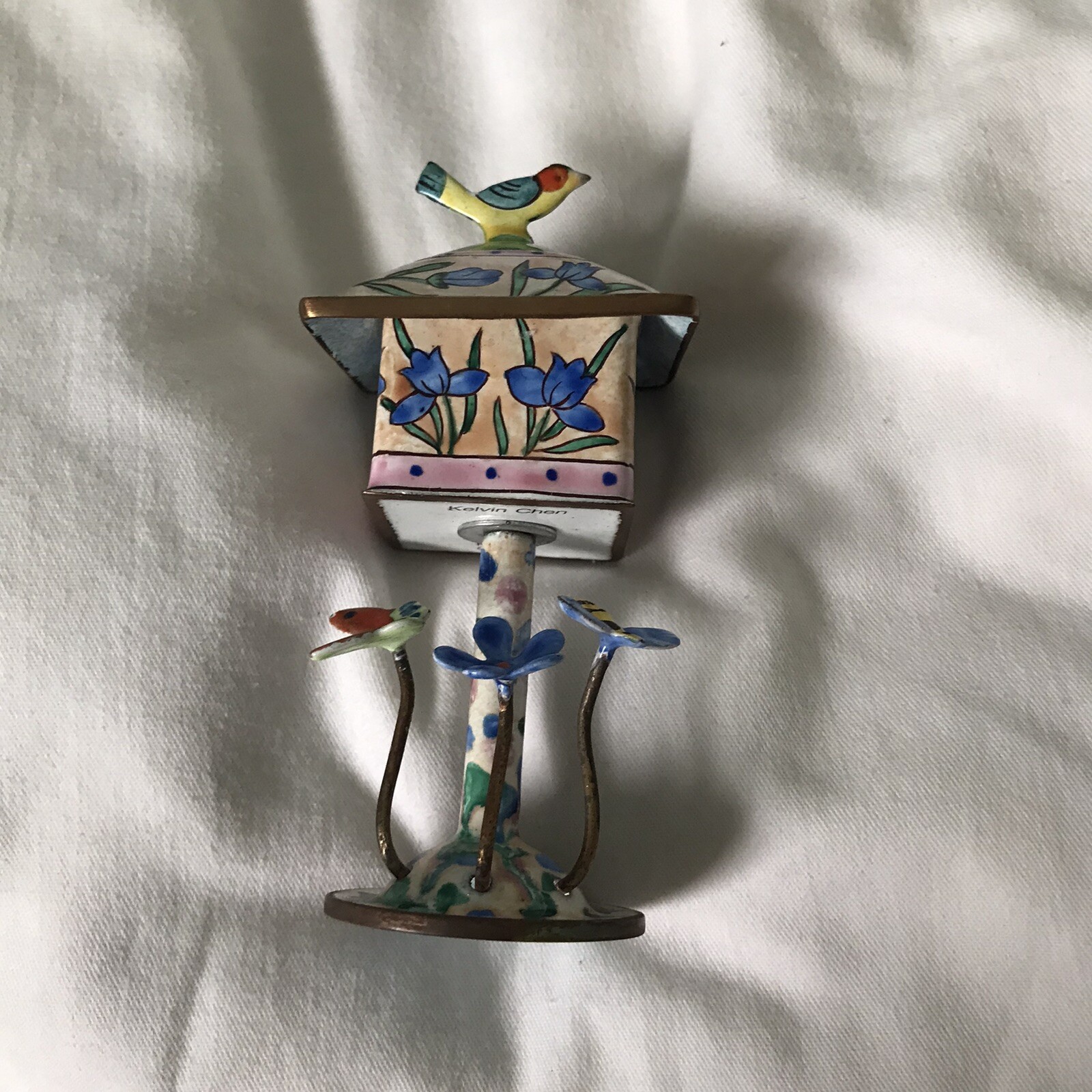 KEVIN CHEN Porcelain Bird Trinket Box