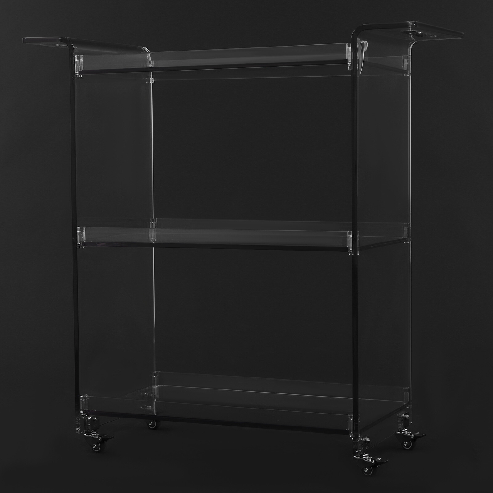Mobile PC Rolling Cart,PC Cart with Wheels, Rolling Serving Cart