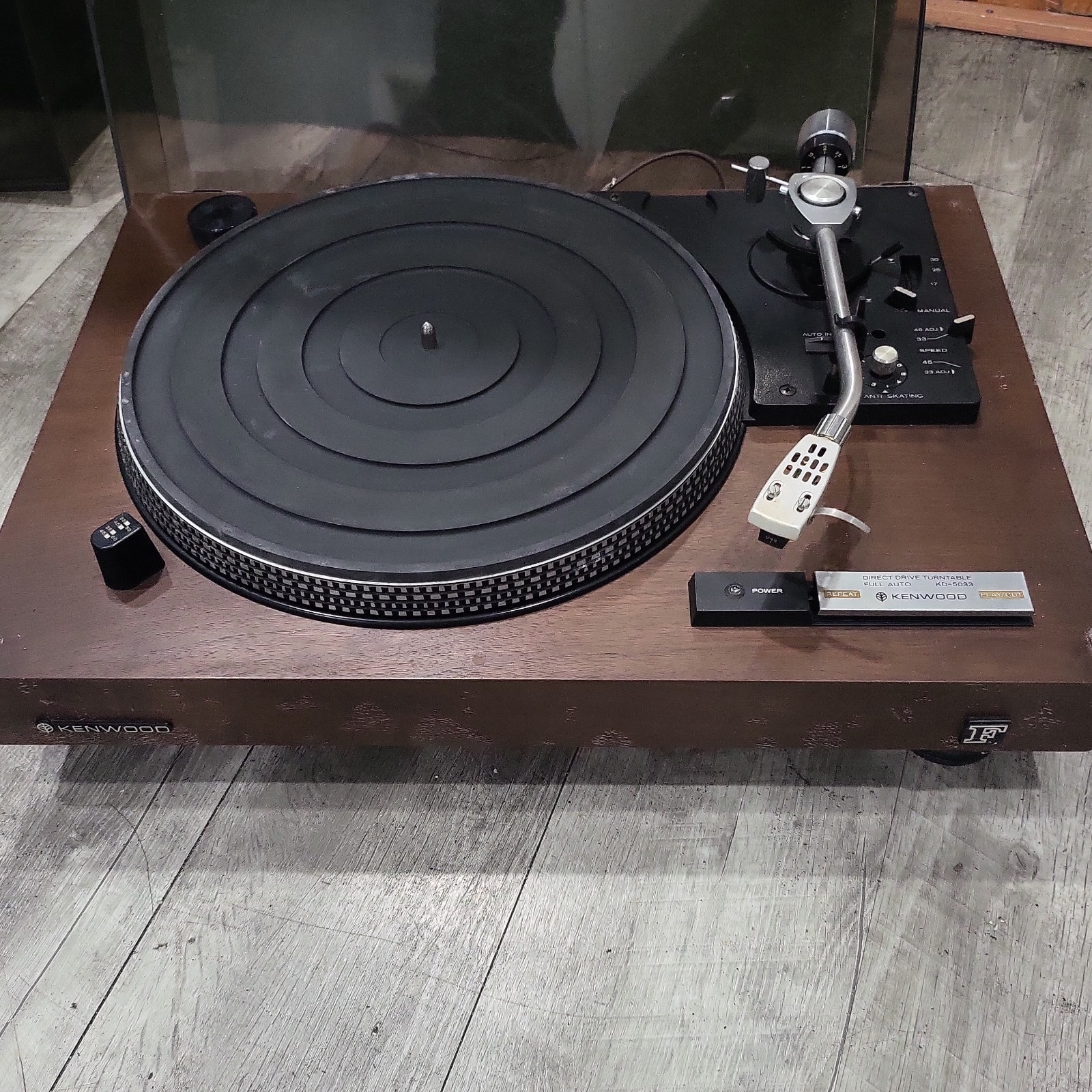 Kenwood KD-5033 Direct Drive Full Auto Turntable Brown/Black 33/45RPM