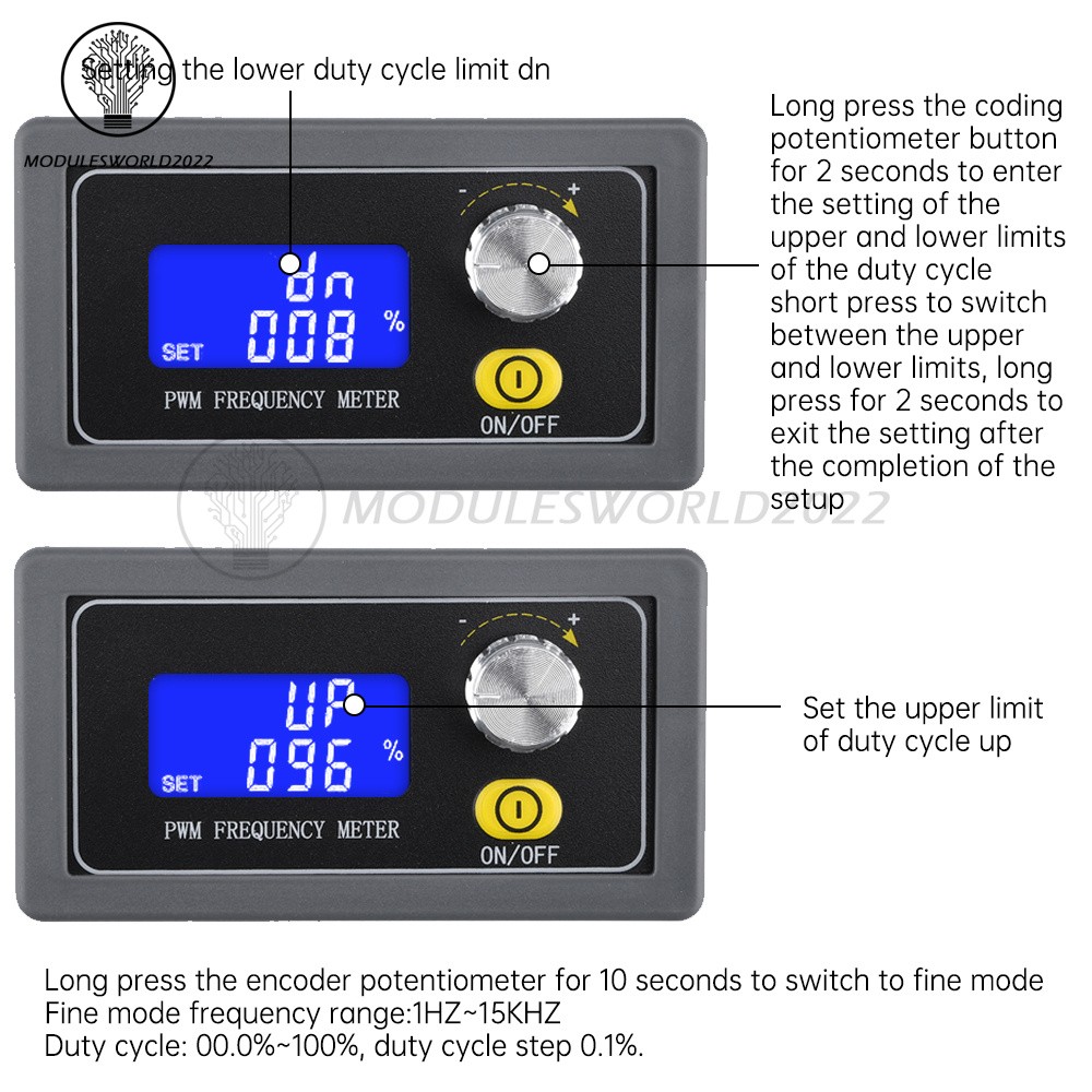 Signal Generator Module Adjustable PWM Pulse Frequency Duty Cycle Square Wave