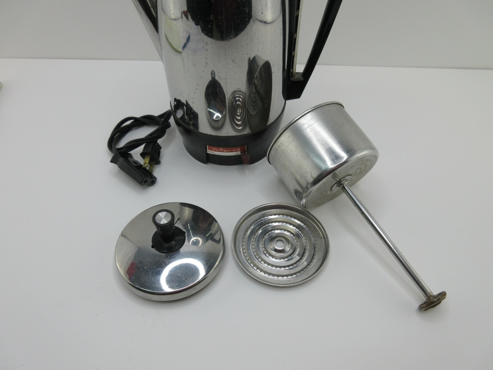 Vintage Western Auto Wizard 12 Cup Automatic Coffee Pot Percolator Chrome