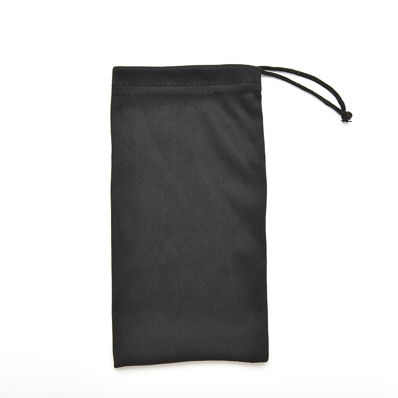 Sunglasses/Eye Glasses Microfiber Cloth Pouch/Bag With Drawstring Black 7"x4"