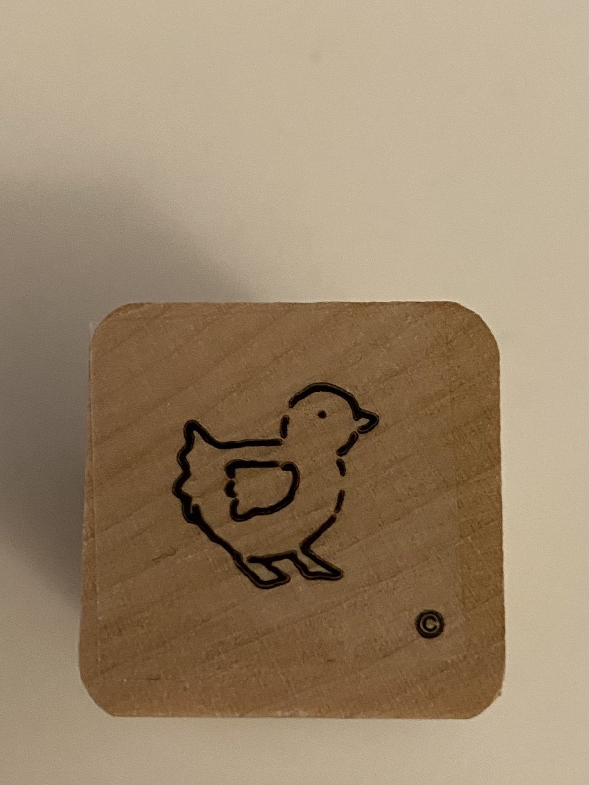 New DOTS Chick Wood Mounted Rubber Stamp RS18