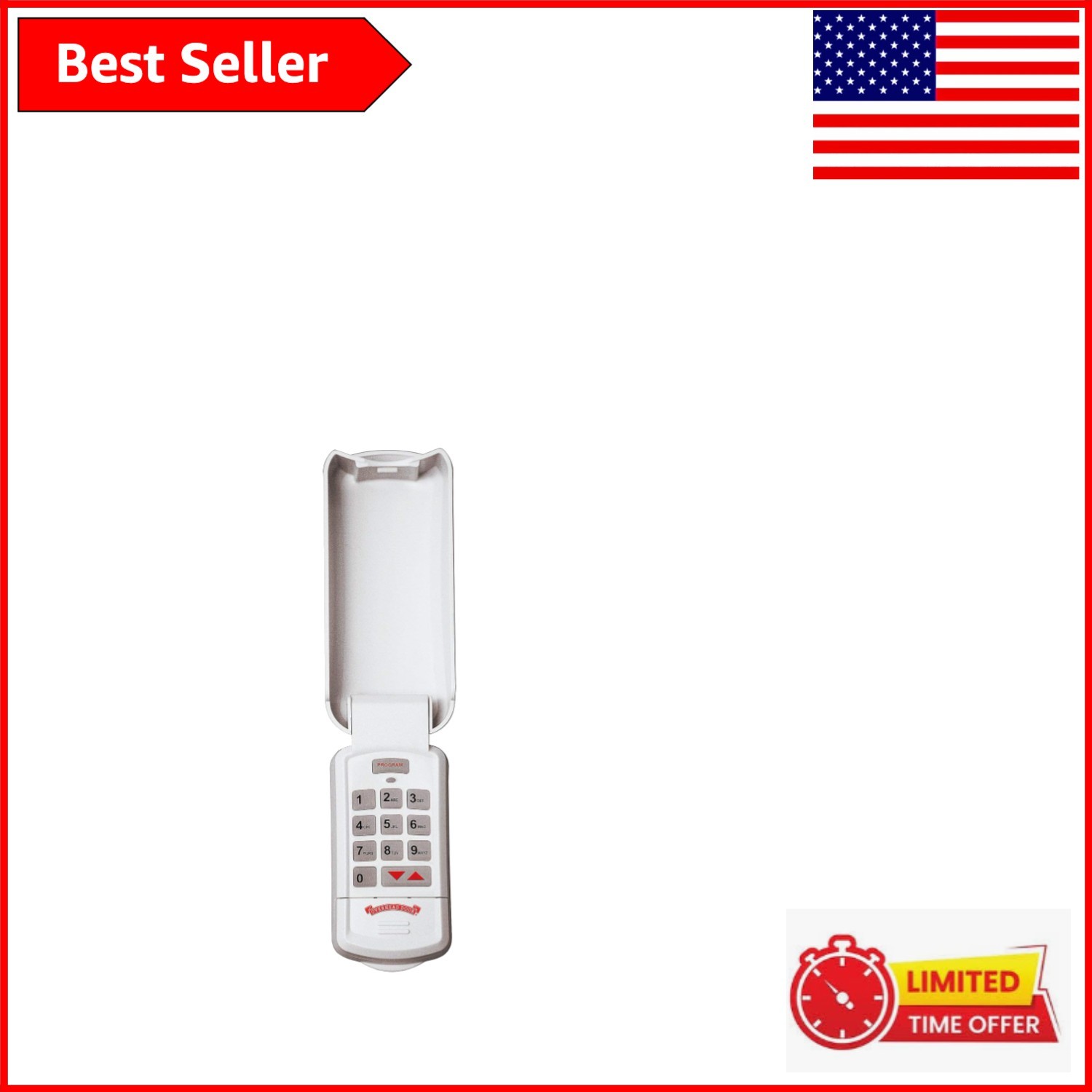 Convenient Wireless Garage Door Opener Keypad - Weather-Resistant & Reliable
