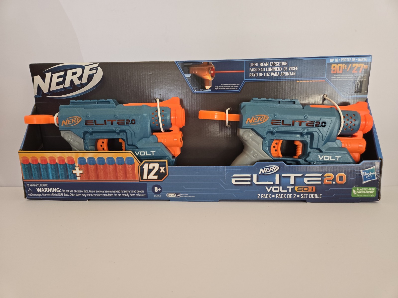 NERF Elite 2.0 Vold SD-1 2 Pack Soft Dart Blaster Gun Set - New