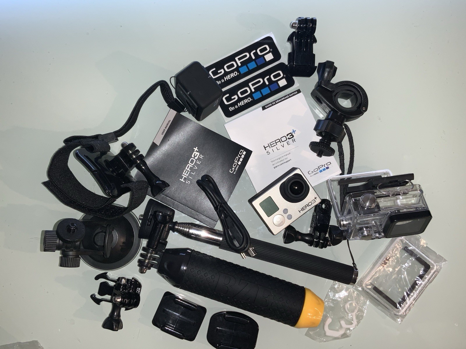 GoPro Hero 3+ Silver Action Camera Bundle w/ Two Batteries Charger - New unboxed
