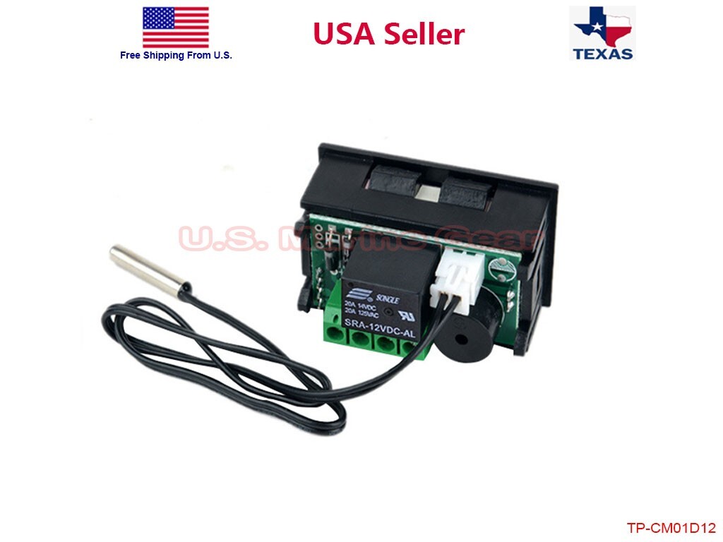 Digital LED Microcomputer Thermostat Controller Switch Temperature Sensor DC 12V