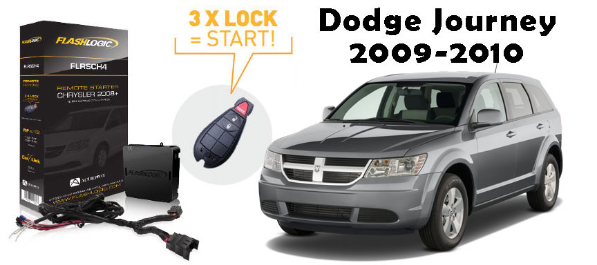 Flashlogic Remote Start for 2009 Dodge Journey Tip-Start w/Plug And Play Harness