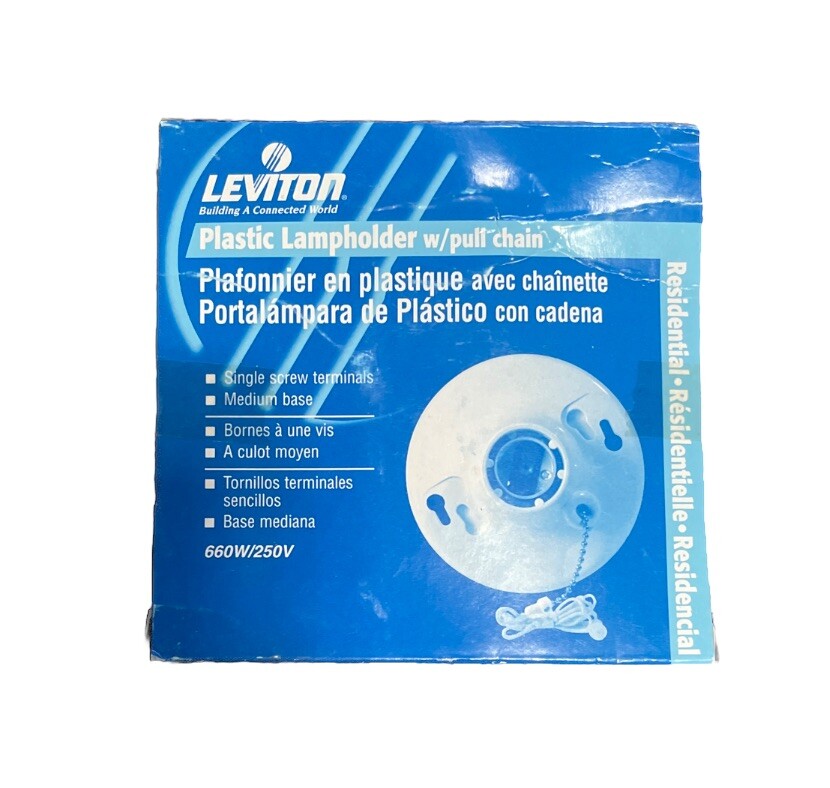 🔥(AN) LOT OF 10 Leviton 101-08827-CW4 660W Medium Base Top Wired Lamp Holder