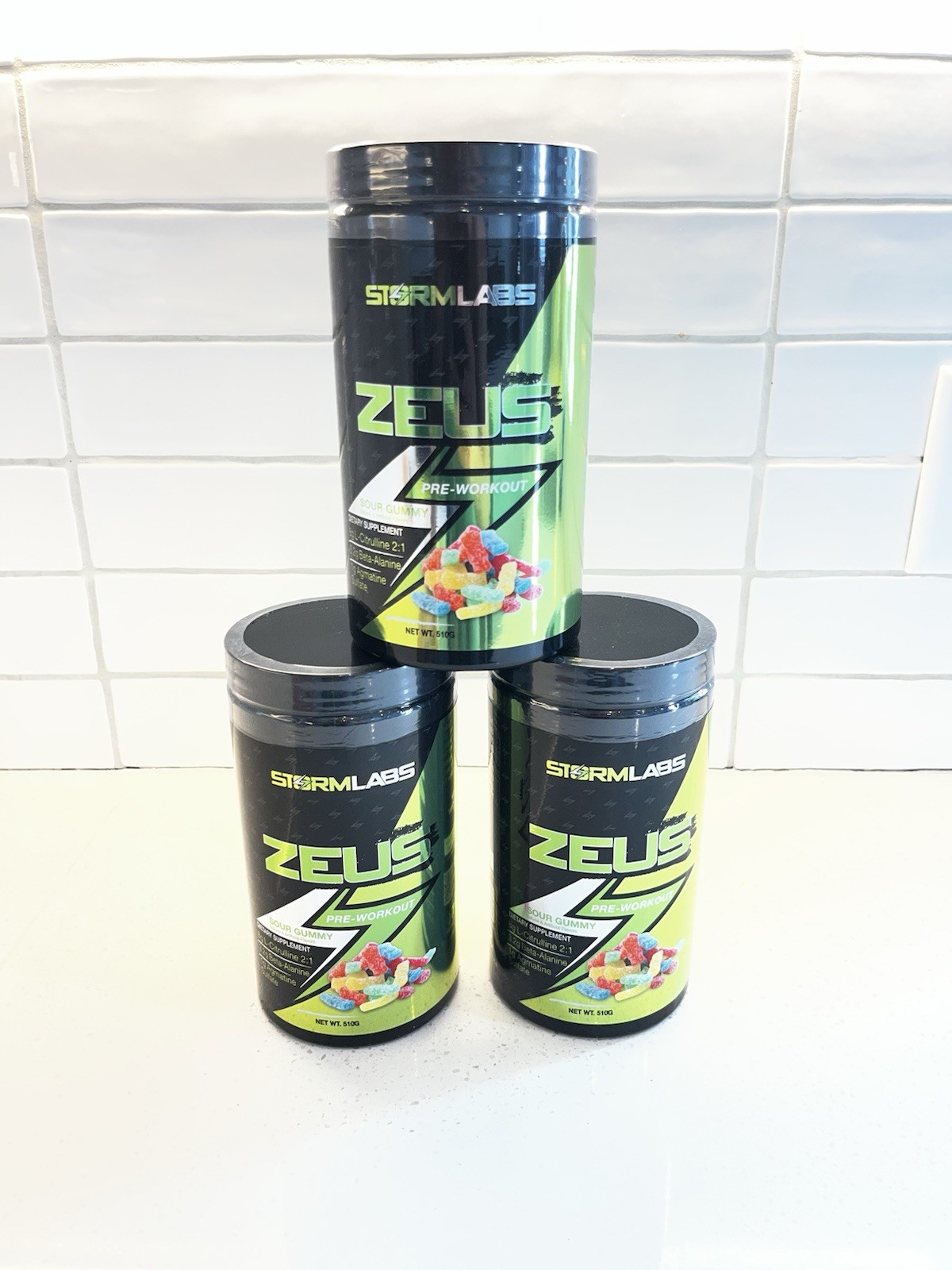 Storm Labs Zeus Pre Workout Supplement (30 Servings) - Sour Gummy