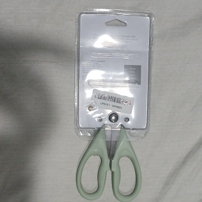 KitchenAid Utility Kitchen Shears Green Plastic Handle Stainless Steel 4in