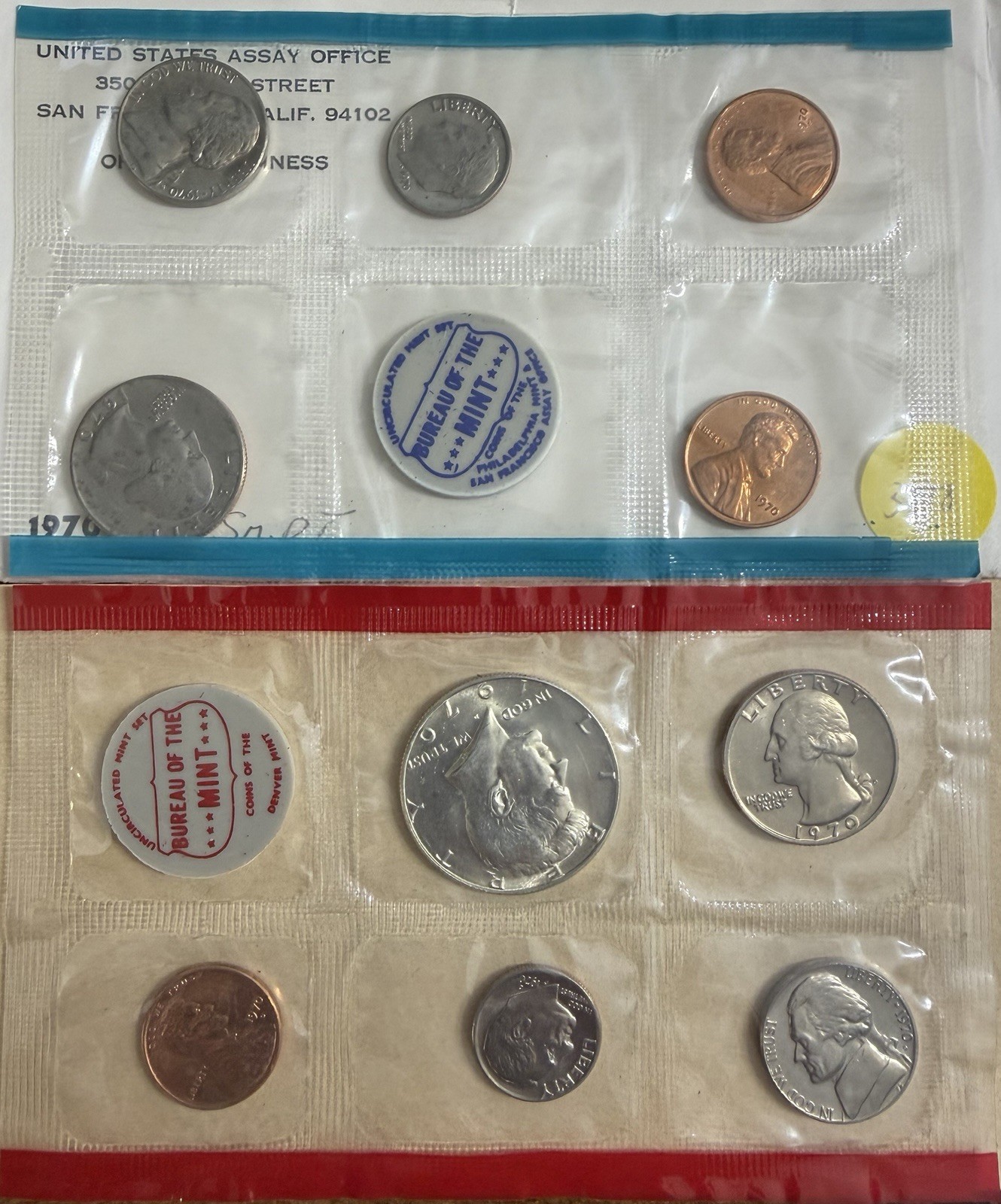 1970-S SMALL DATE CENT Full PDS Mint Set also 40% Silver Key Date Kennedy #3178