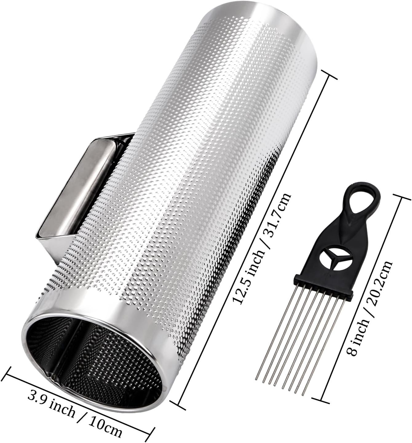 Versatile 12" Stainless Steel Guiro with Integrated Scraper for Beginners & Pros