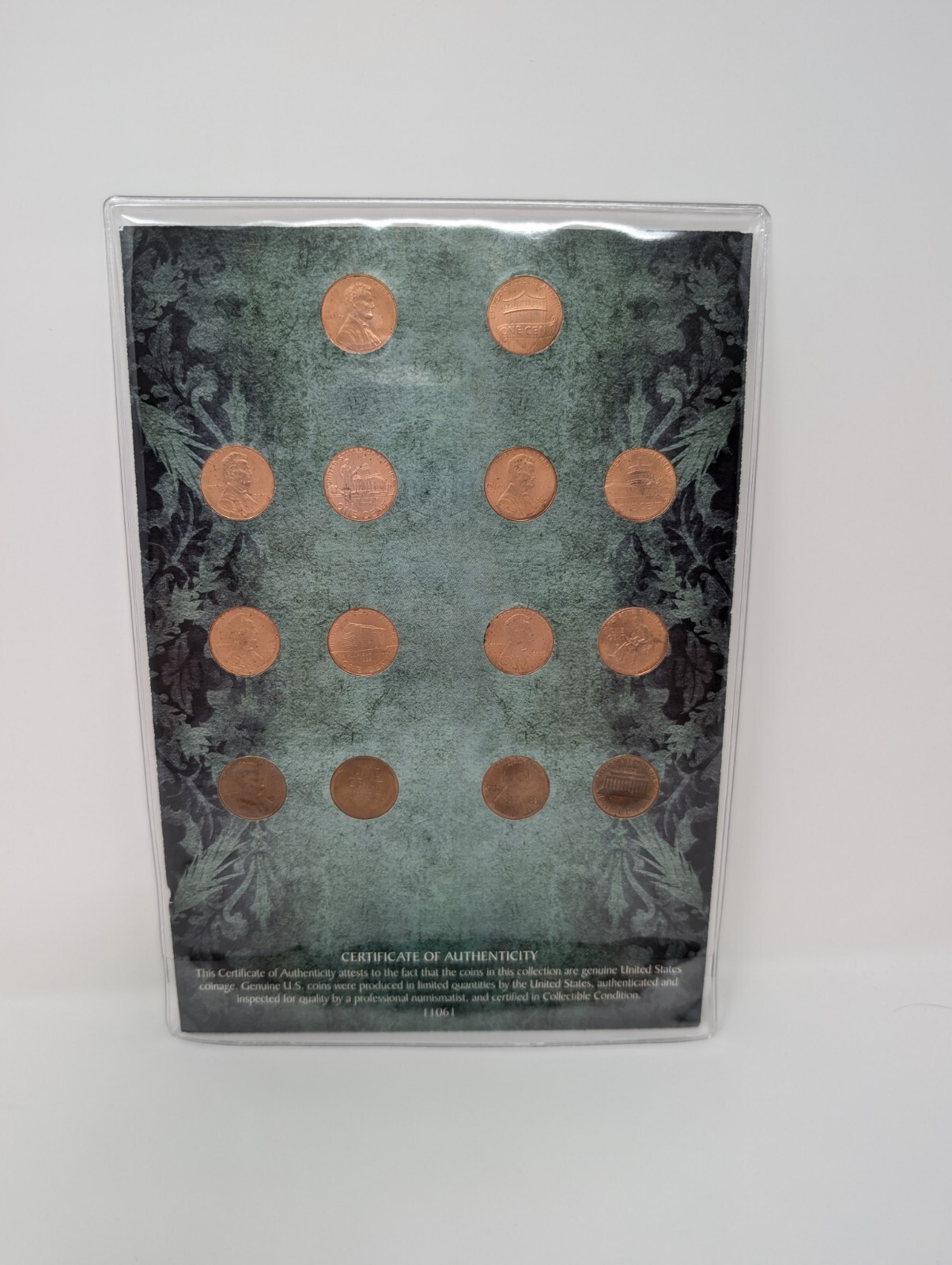 Brilliant Uncirculated Penny Design Collection P & D Mints COA Display