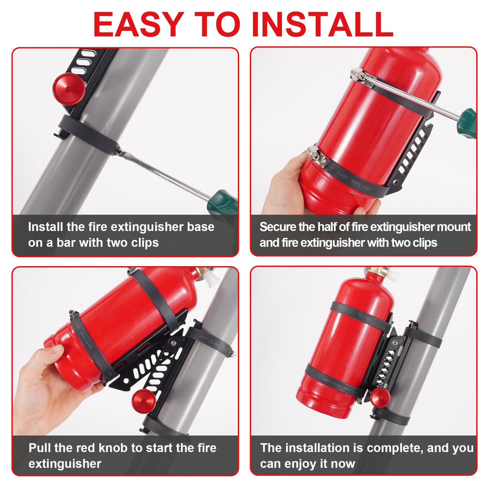 UTV Fire Extinguisher Mount Bracket, Quick Release Fire Extinguisher Mount Ho...