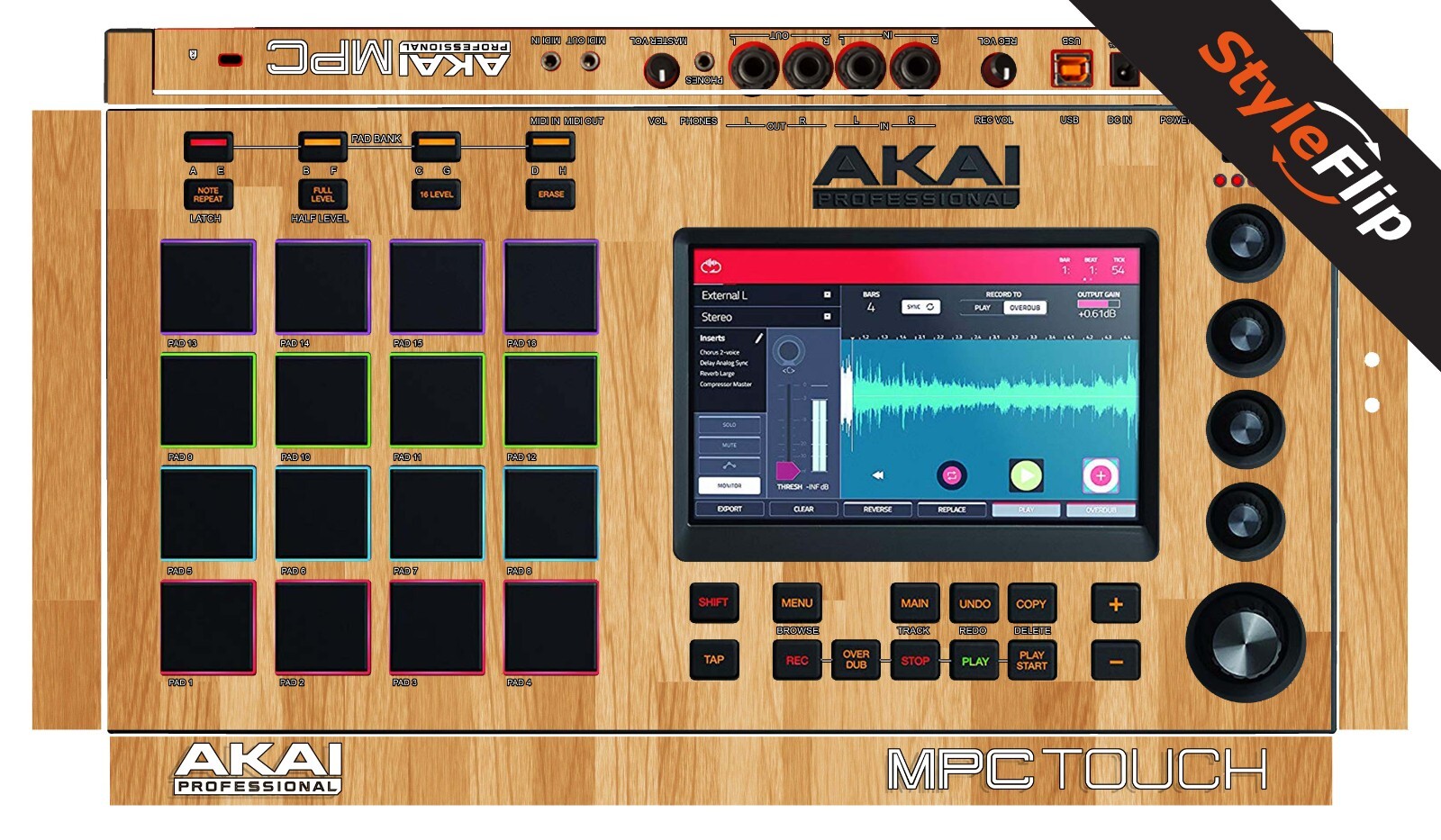 Akai MPC Touch  | Wood 5 | Protective Decal | StyleFlip Skins