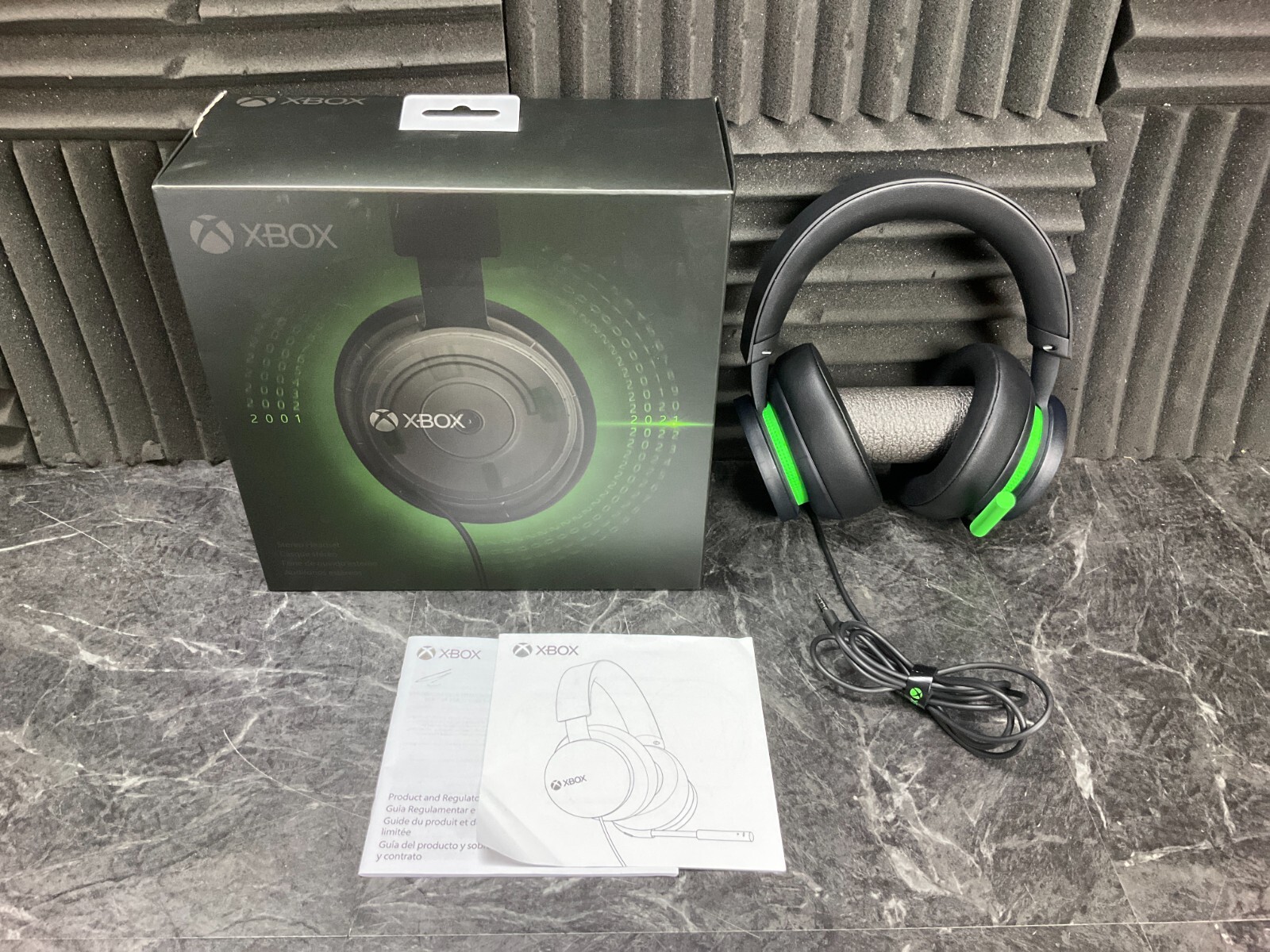 Microsoft xBox 20th Anniversary Special Edition Stereo Headset 8LI-00008 ✅❤️️✅❤️