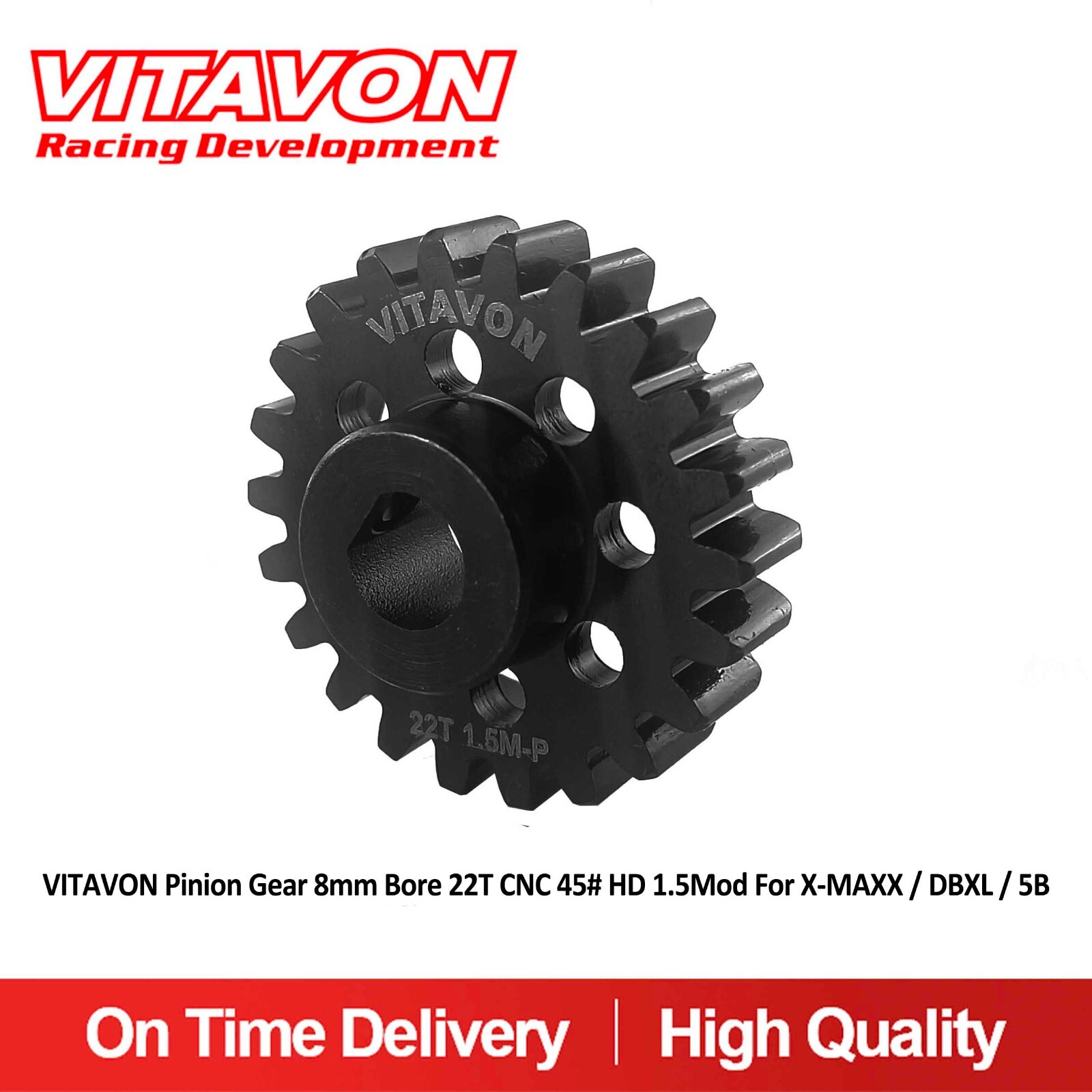 VITAVON HD #45 Pinion Gear 1.5Mod 8mm Bore For X-MAXX/DBXL/5B