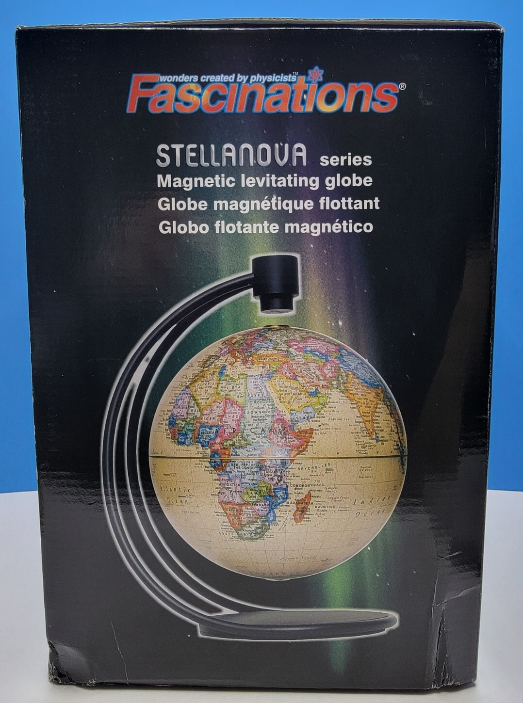 Fascinations World Map Globe Floating Magnetic Levitating Globe. 8" (Read Desc)